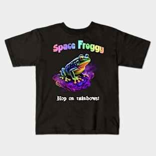 Space Froggy: Hop on rainbows, Design! Kids T-Shirt